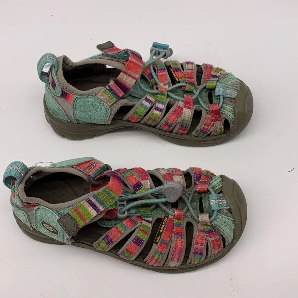 Keen's Girls Whisper Raya Fusion Waterproof Hiking Sandals size 12